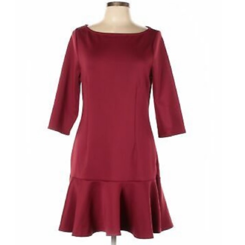 Like new Venus cranberry 3/4 sleeve dress